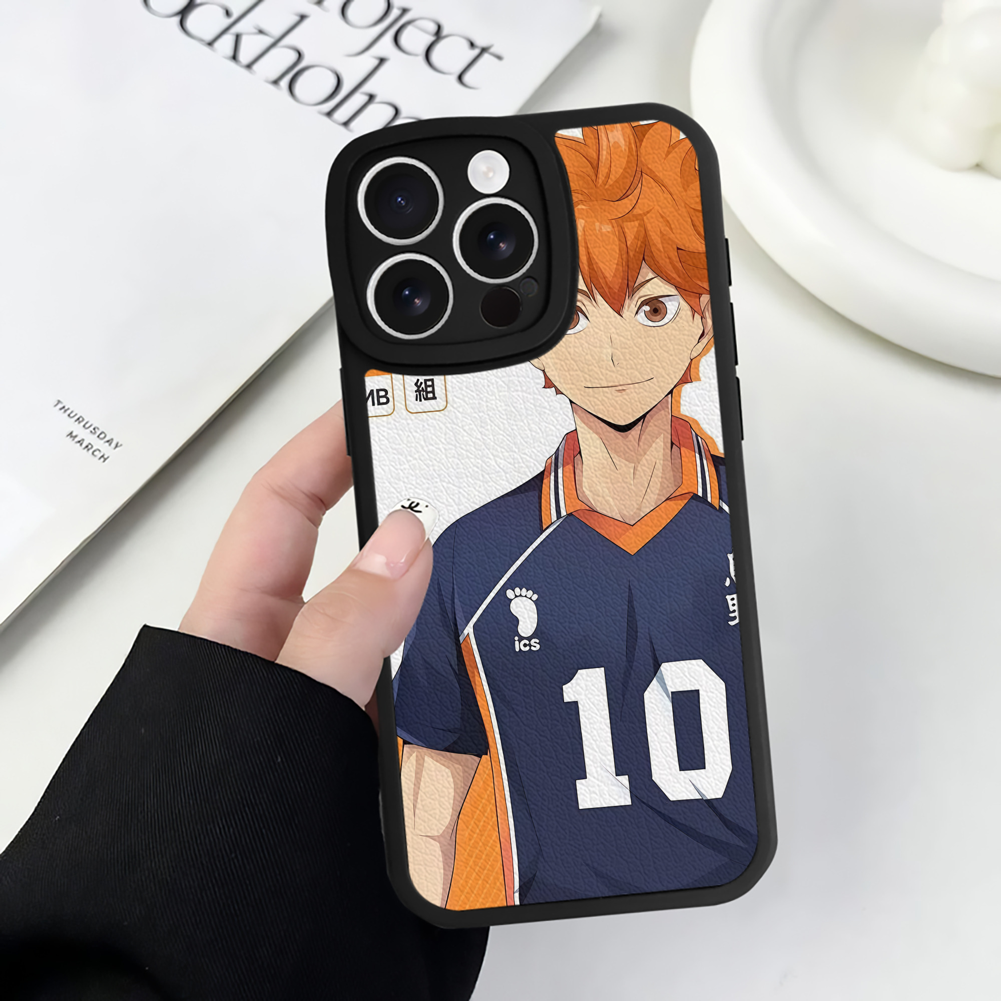 （画像用） ハイキュー!! Haikyu!! 【iPhone 16シリーズ対応】シリコンスマホケース（レザー調） 材質：シリコン